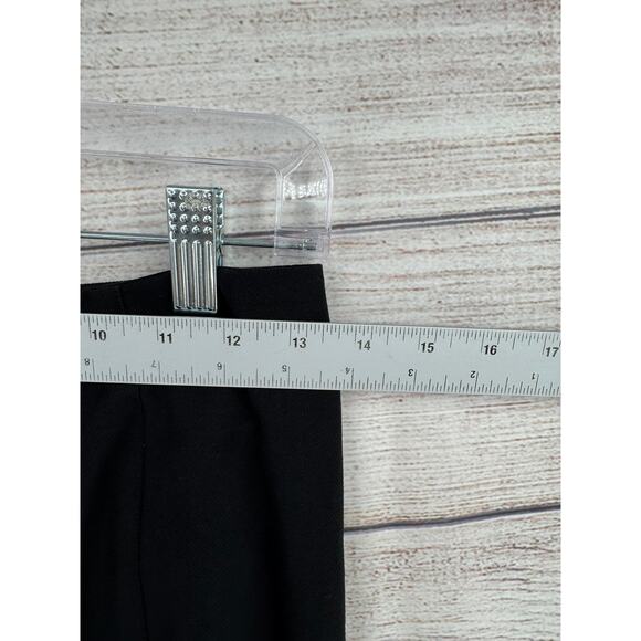 Free People Split Hem Flare Pants Womens Small Black Ponte Knit Back Zip - Picture 11 of 12